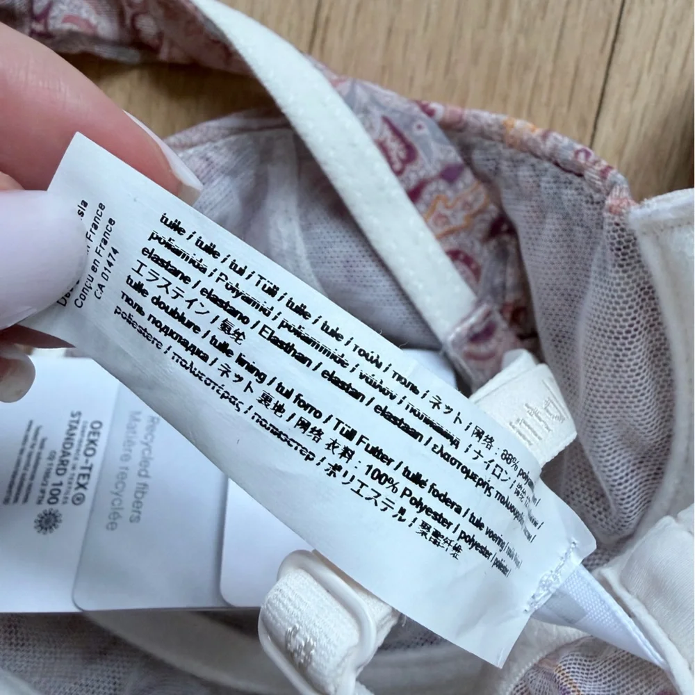 NWT CHANTAL THOMASS SIZE 32C ENCENS MOI bra in cashmere paisley‎ print